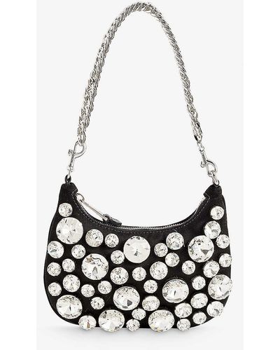 Moschino Still Life With Heart Satin Shoulder Bag - White