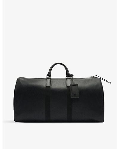 Sandro Men's Monogram-Embossed Small Leather Bag