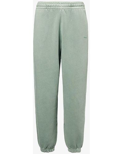 GYMSHARK Everywear Comfort Logo-print Cotton-jersey jogging Bottoms - Green