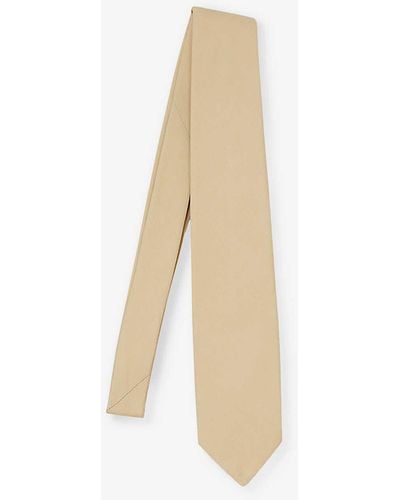 Sandro Oversized Wide-blade Cotton Tie - White
