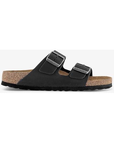 Birkenstock Arizona Double-strap Leather Sandals - White