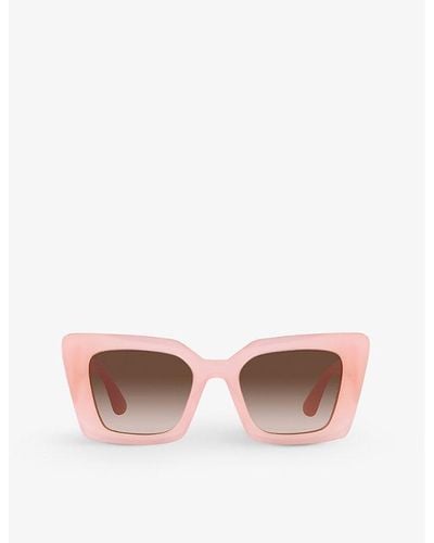 Burberry Be4344 Daisy Square-frame Acetate Sunglasses - Pink