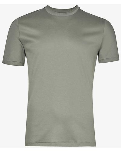 Zimmerli of Switzerland Sea Island Crew-neck Regular-fit Stretch-jersey T-shirt X - Grey