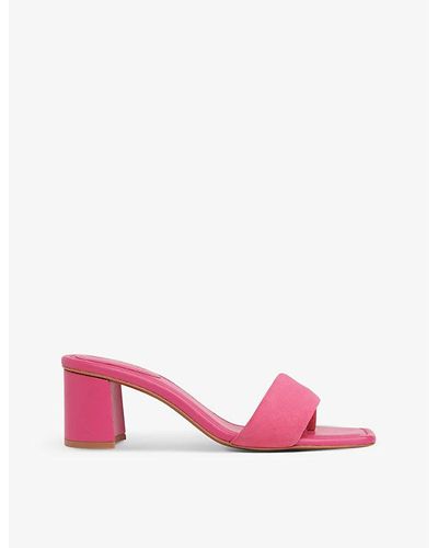 Whistles Marie Toe-post Leather Mules - Pink