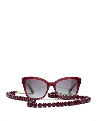 Chanel Square Sunglasses - Purple