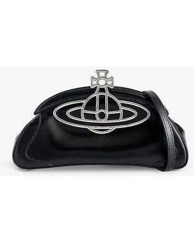 Vivienne Westwood Amber Leather Clutch Bag - Black