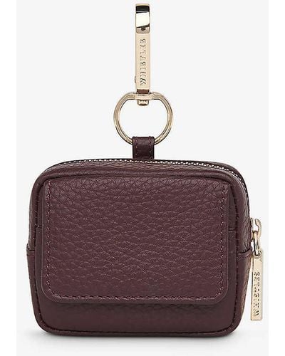 Whistles Bibi Leather Keyring - Purple