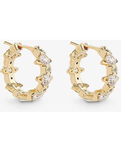 Vivienne Westwood Warwick Gold-plated Brass And Cubic Zirconia Hoop Earrings - Metallic