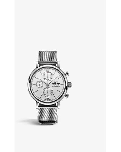 IWC Schaffhausen Iw356506 Portofino Stainless-steel Chronograph Watch - Metallic