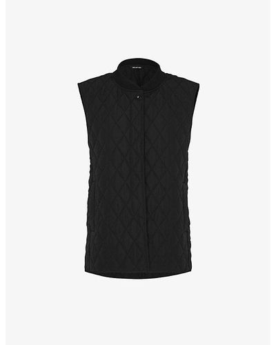Whistles Sandra Diamond-quilted Recycled-polyester Gilet - Black