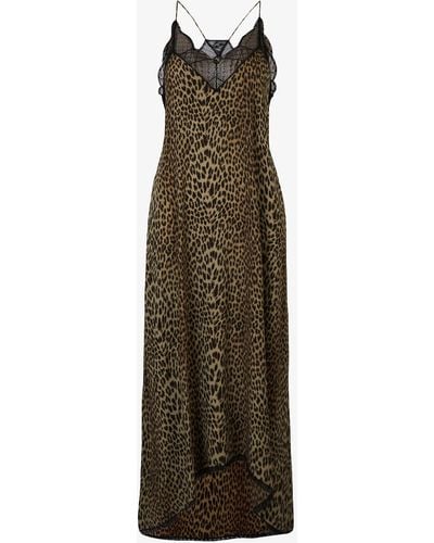 Zadig & Voltaire Risty Leopard-print Woven Maxi Dress - Multicolour