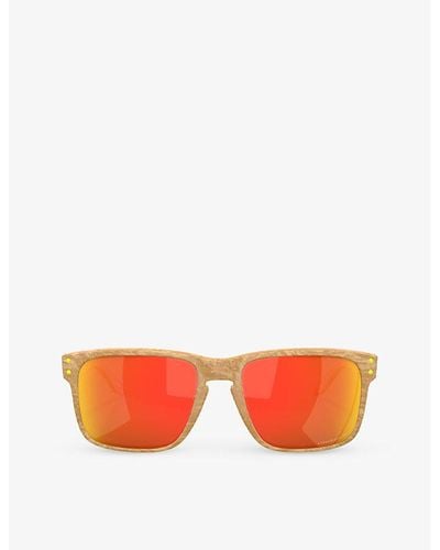 Oakley Oo9102 Holbrook Polarised O Mattertm Sunglasses - Orange