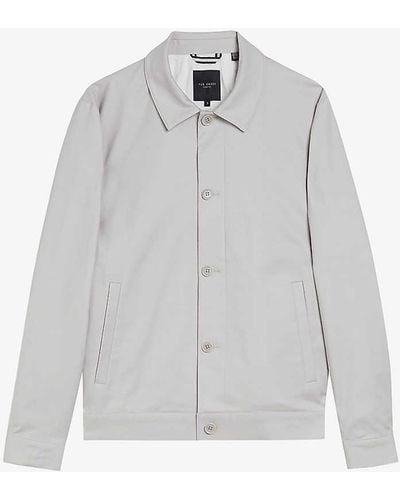 Ted Baker Felixc Regular-fit Cotton-blend Jacket - White