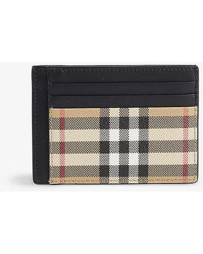 Burberry Chase Money-clip Faux-leather Cardholder - White