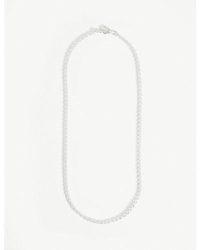 Hatton Labs Classic Rope Sterling Silver Necklace - White