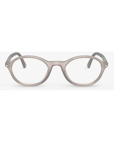 Persol Po3351v Round-frame Acetate Optical Glasses - Natural