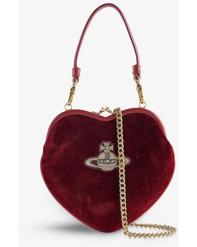 Vivienne Westwood Belle Heart Frame Cotton-blend Purse - Red