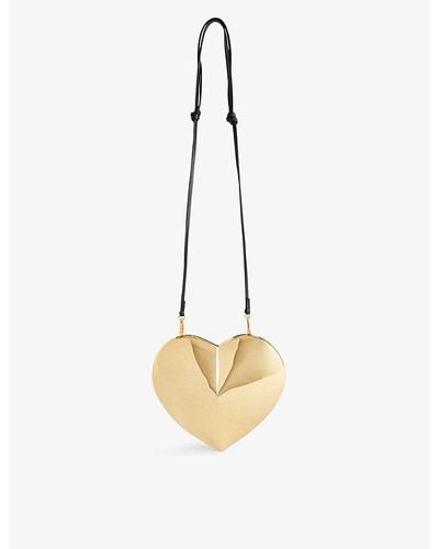 Alaïa Le Couer Heart-shaped Brass Shoulder Bag - Metallic
