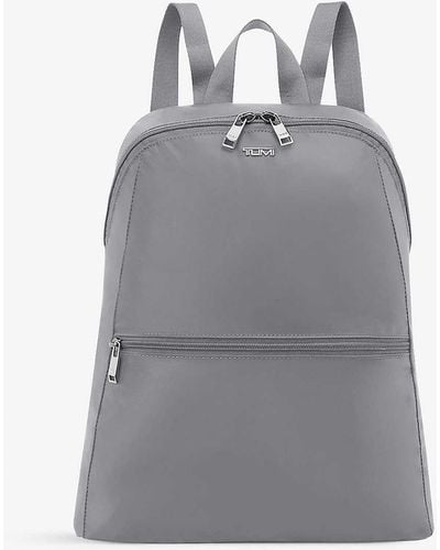 Tumi Just In Case Double-zip Branded Nylon Backpack - Grey