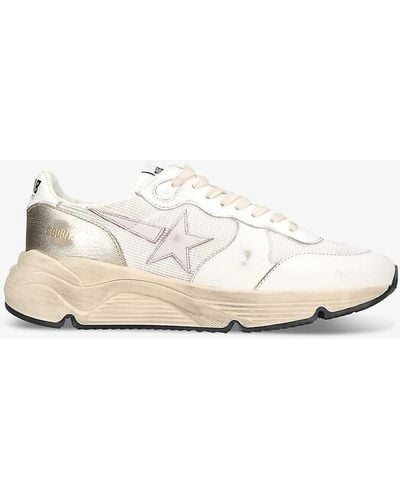 Golden Goose Running Sole 11700 Logo-print Leather Low-top Trainers - White