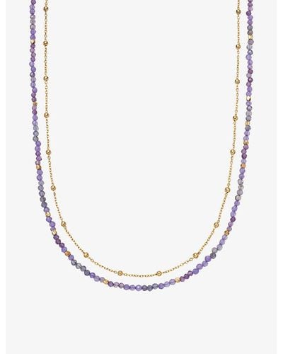 Astley Clarke Biography Multi-gemstone 18ct Gold Vermeil Necklace - Metallic