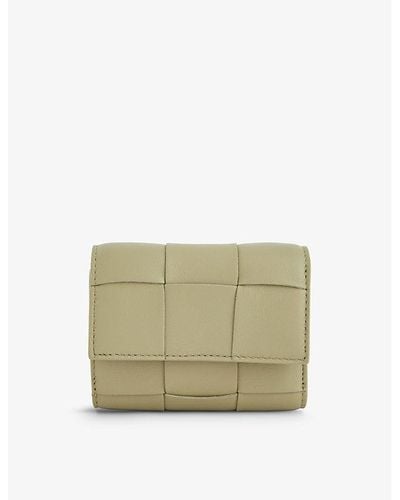 Bottega Veneta Trifold Intrecciato Leather Wallet - Multicolor