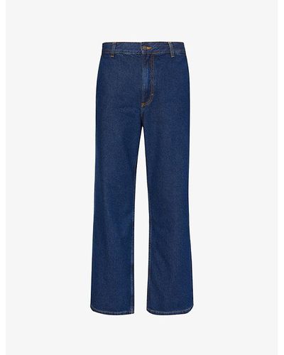 Jeanerica Genua Chino Relaxed-fit Straight-leg Recycled-denim Blend Jeans - Blue