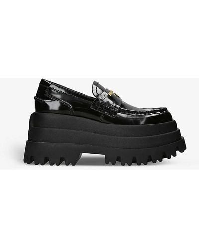 Naked Wolfe Delusion Box Patent Leather Loafers - Black