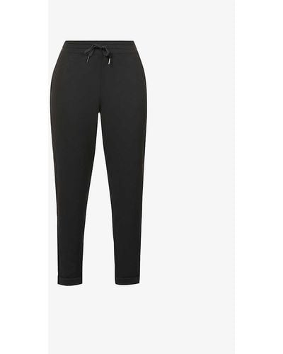 Spanx Tapered Mid-rise Stretch-jersey jogging Botto - Black