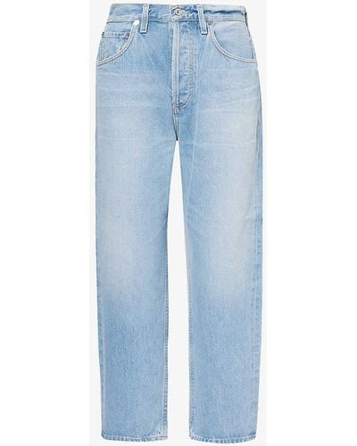 Citizens of Humanity Dahlia High-rise Tapered-leg Jeans - Blue