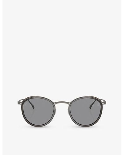 Giorgio Armani Ar6148t Phantos-frame Titanium Sunglasses - Gray