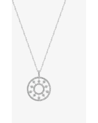 De Beers Dewdrop 18ct White-gold And Diamond Pendant Necklace