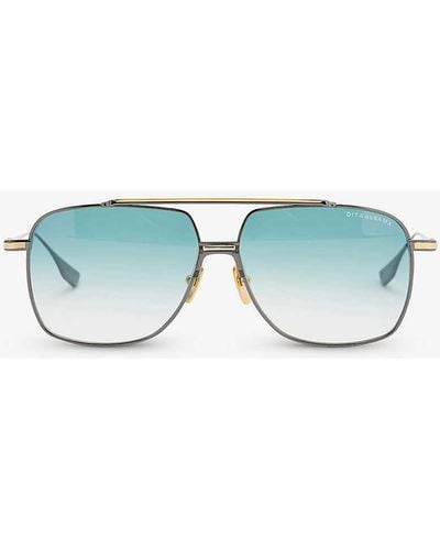 Dita Eyewear Dts-100 Alkamx Pilot-frame Acetate Sunglasses - Blue