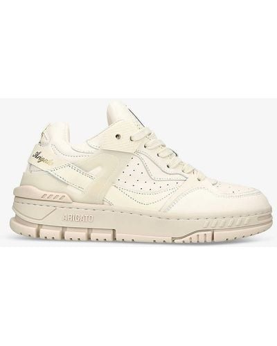 Axel Arigato Astro Panelled Leather Mid-top Trainers - Natural