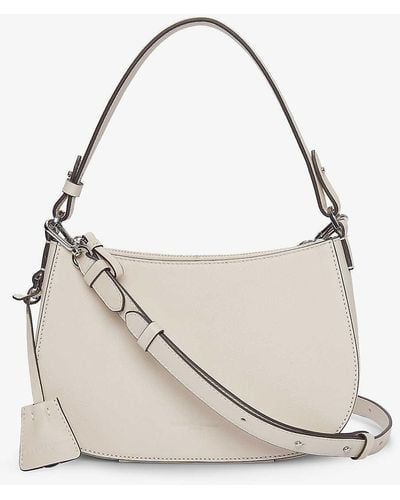 The White Company Adjustable And Removeable-strap Leather Crossbody Bag - Natural