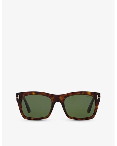 Tom Ford Tr001698 Nico Square-frame Tortoiseshell Acetate Sunglasses - Green