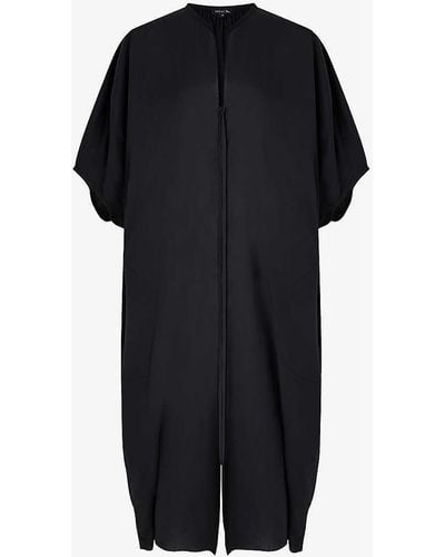 Soeur Alger Welt-pocket Cotton Midi Dress - Black