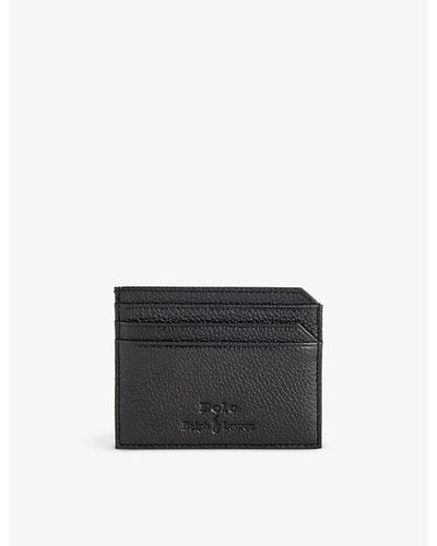 Polo Ralph Lauren Logo-debossed Rectangle Leather Cardholder - Black