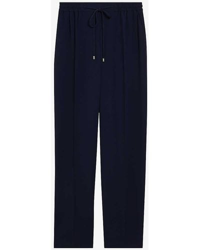 Ted Baker Laurai Straight-leg Mid-rise Woven Trousers - Blue