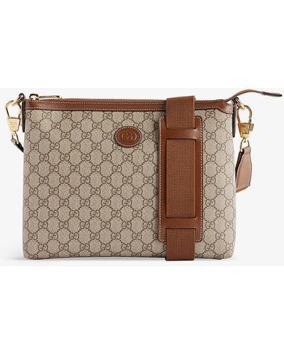 Gucci Ophidia gg Canvas Cross-body Messenger Bag - Brown