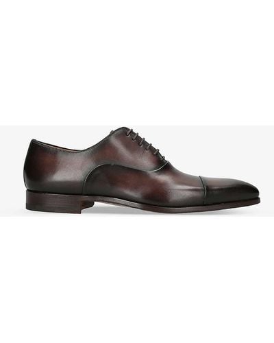 Magnanni Milos Toecap-stitched Leather Oxford Shoes - Brown