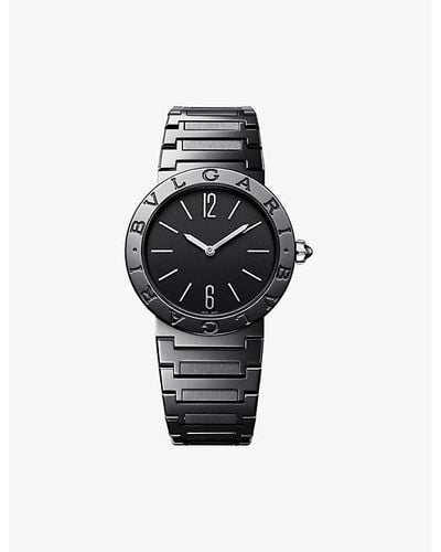 BVLGARI Unisex 103557 Stainless-steel Quartz Watch - Black