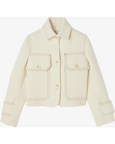 Sandro Dakota Cotton And Wool-blend Jacket - Multicolor