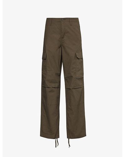 Carhartt Cargo-pocket Tapered-leg Cotton Pants - Green