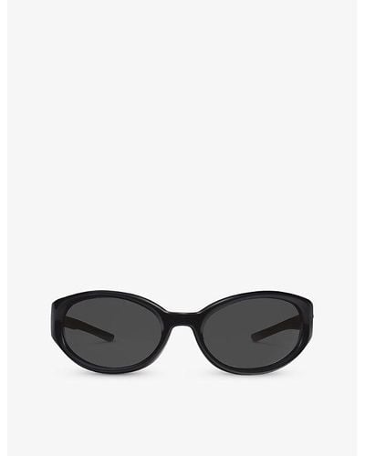 Gentle Monster Young 01 Oval-frame Acetate Sunglasses - Black