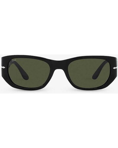 Persol Po3307s Pillow-frame Acetate Sunglasses - Green