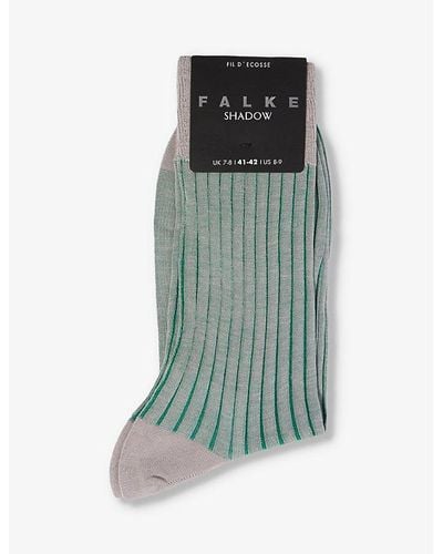 FALKE Shadow Branded-sole Cotton-blend Socks - Green