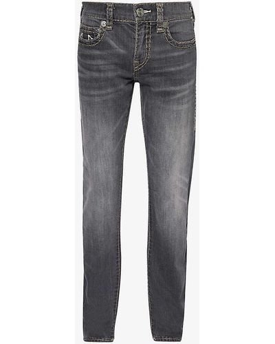True Religion Ricky No Flap Relaxed-fit Straight-leg Denim-blend Jeans - Grey