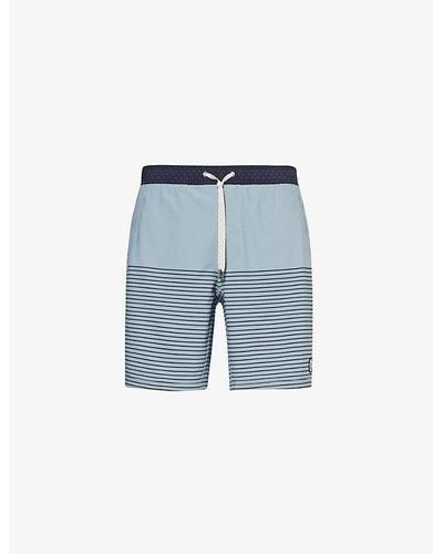 Vuori Kore Colour-blocked Regular-fit Stretch-recycled-polyester Blend Shorts X - Blue