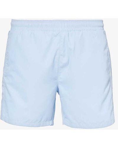 BOSS Logo-print Regular-fit Recycled-polyester Swim Shorts Xx - Blue
